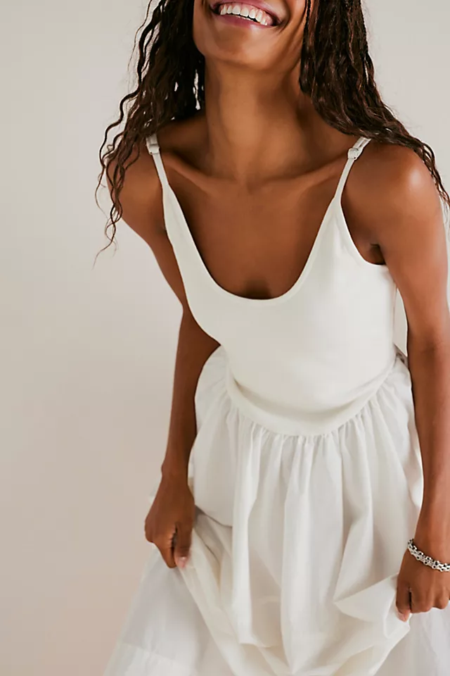 Dylan Midi Dress Ivory