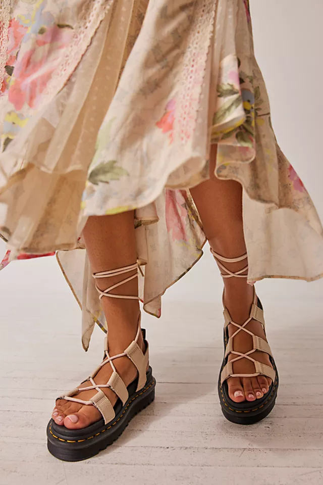 Dr. Martens Nartilla Flatform Sandals Parchment Beige