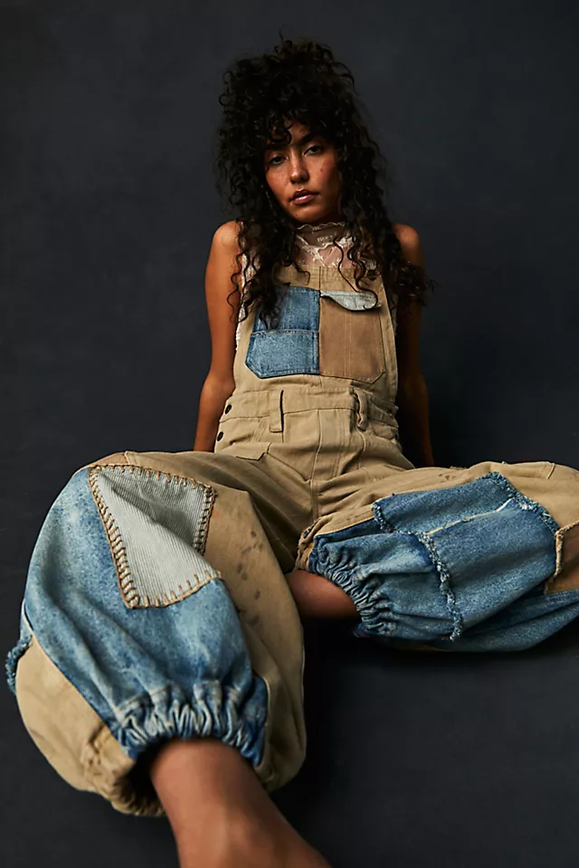 Bittersweet Embroidered Overalls Butterfly Kisses