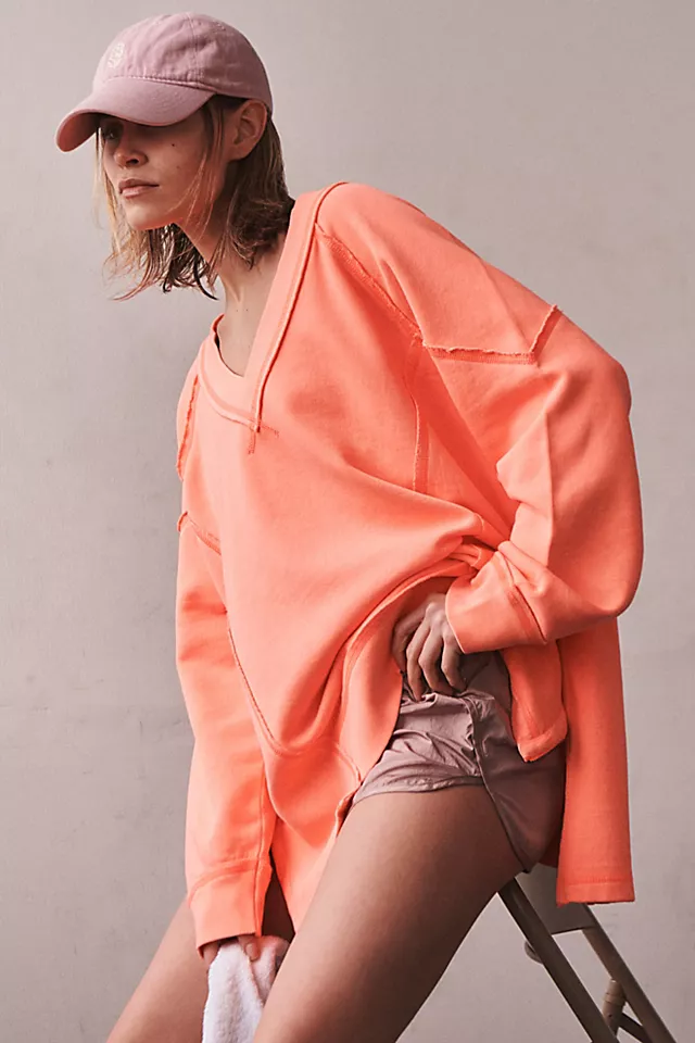 On The Rise Pullover Neon Coral