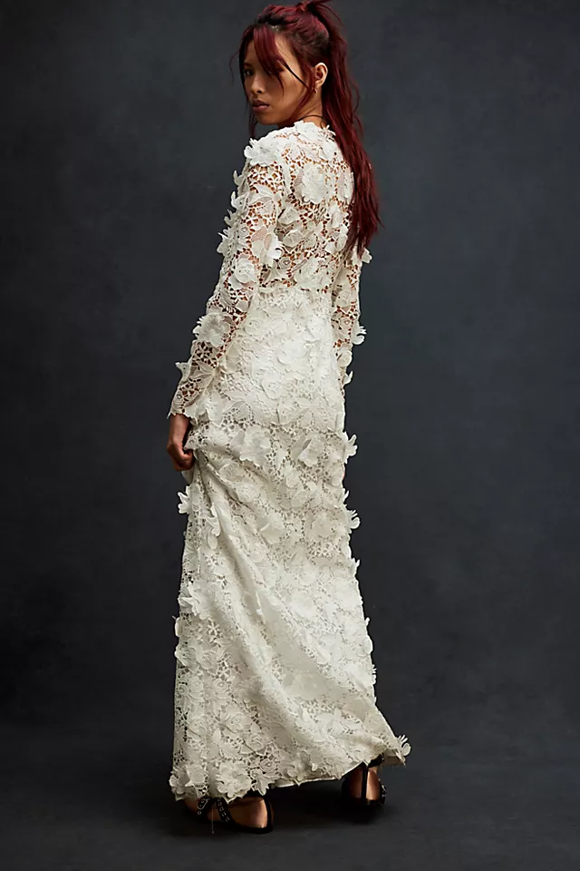 LoveShackFancy Sylvester Gown True White