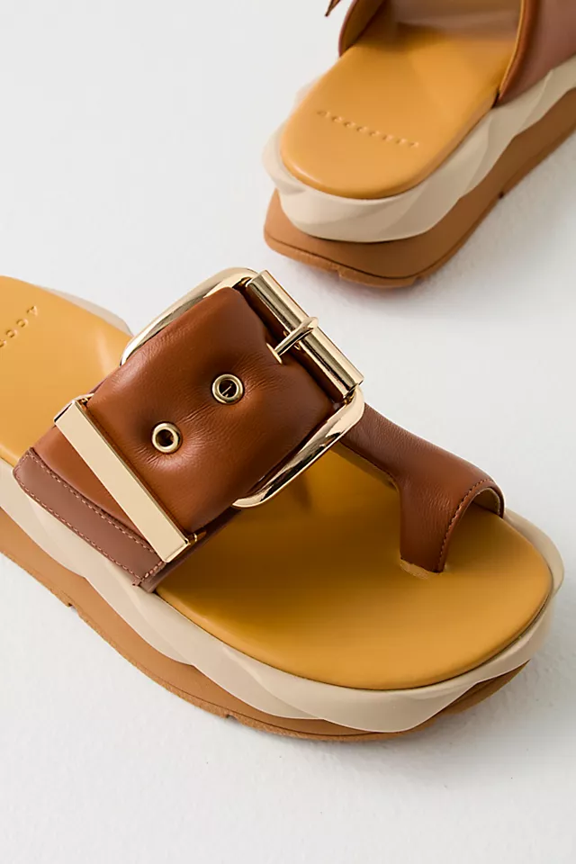 Add To Cart Buckle Sandals Brown