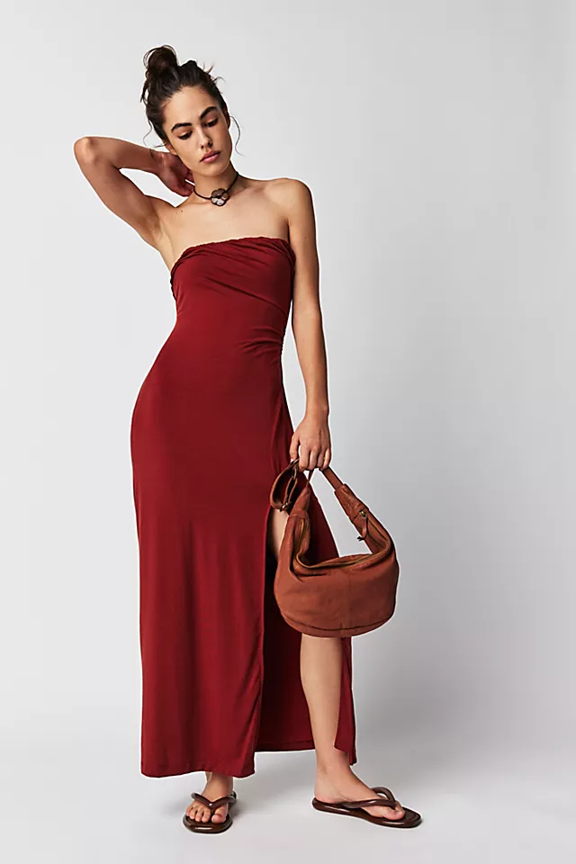 Hayley Midi Dress Russet Acorn