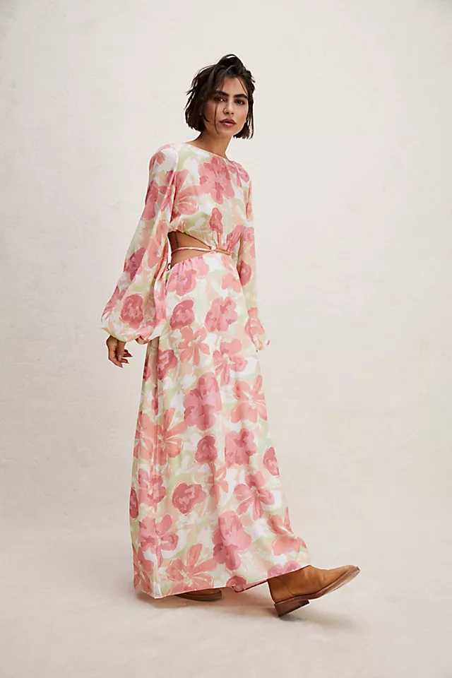 Significant Other Naomi Maxi Dress Watercolor Floral