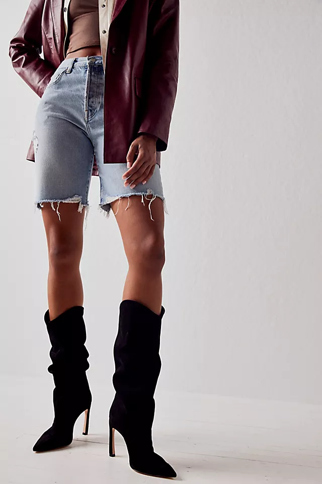 Maryana Sculpt Heel Boots Black