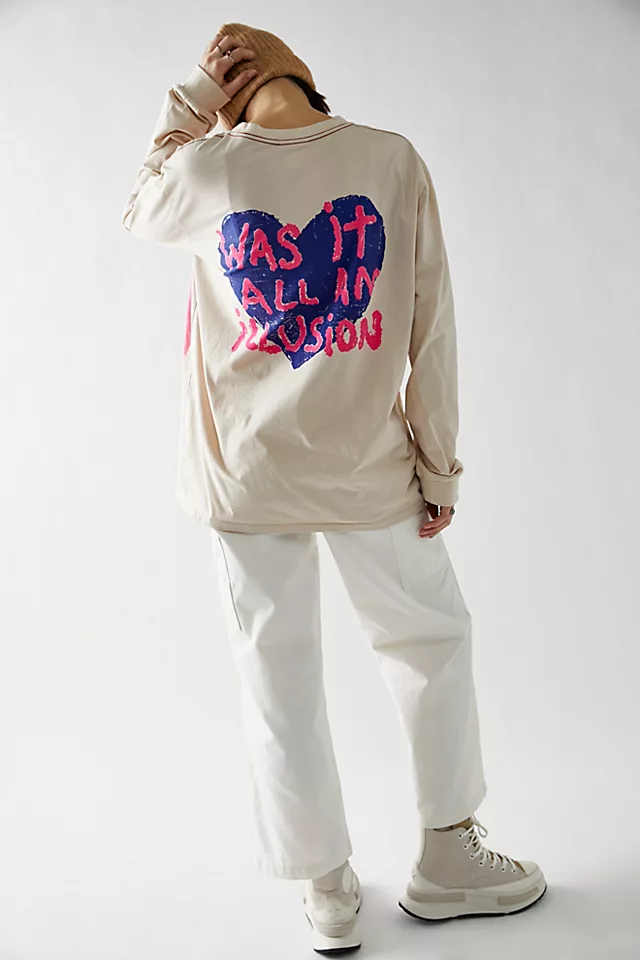 Was It All An Illusion Longsleeve Tone White
