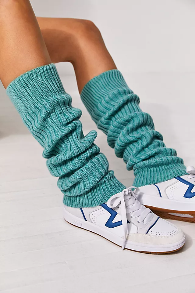 Delaney Ribbed Leg Warmer Dusty Mint