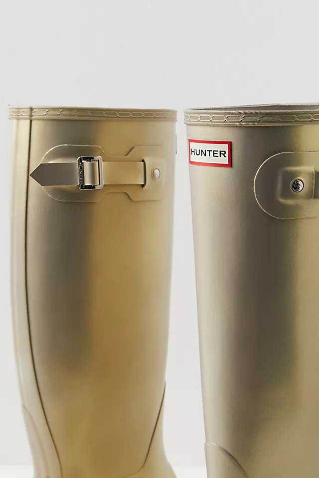 Hunter Tall Nebula Boots Pale Gold