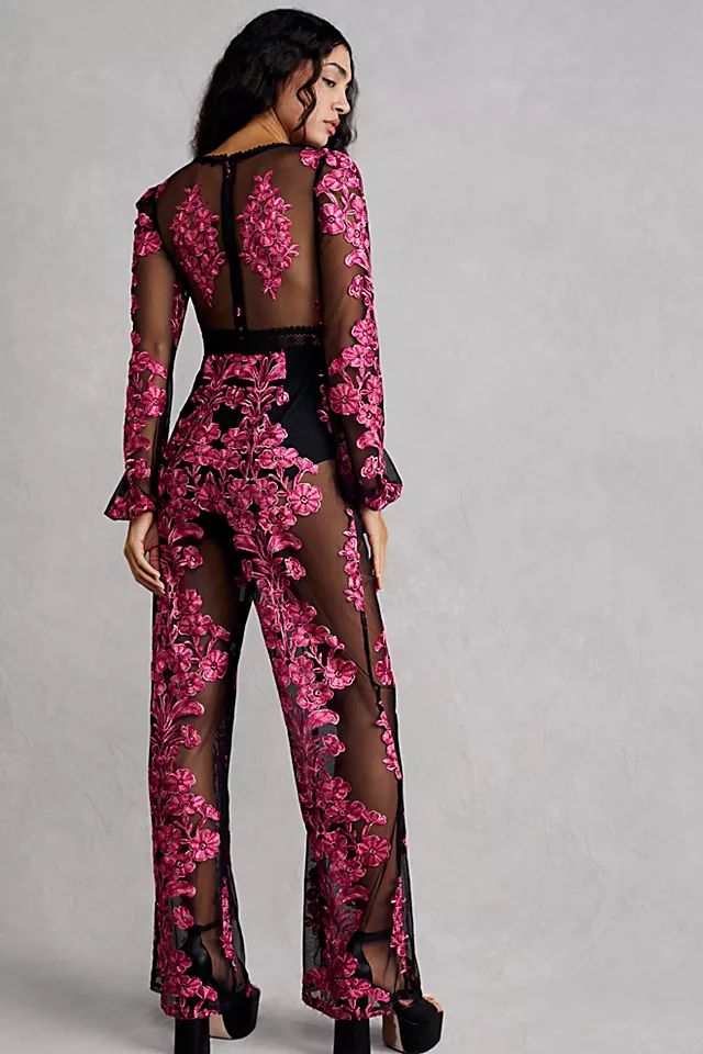 For Love & Lemons Temecula Jumpsuit Pink Ombre