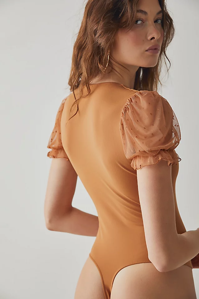 Bare And Square Bodysuit Bright Cider