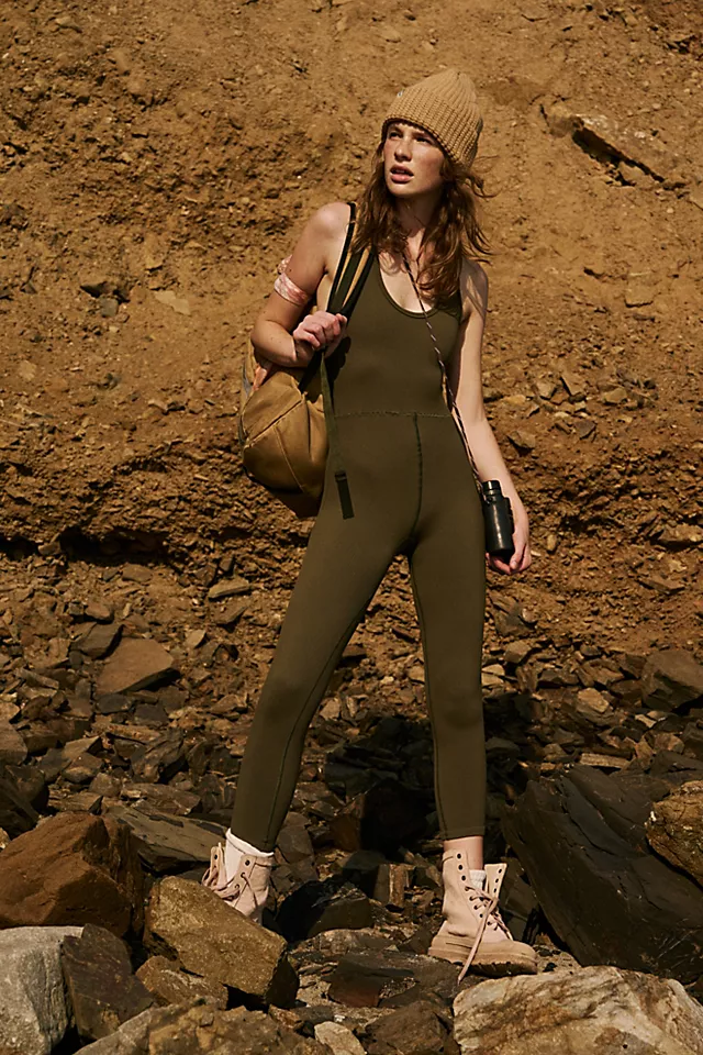 Free Throw Onesie Dark Olive