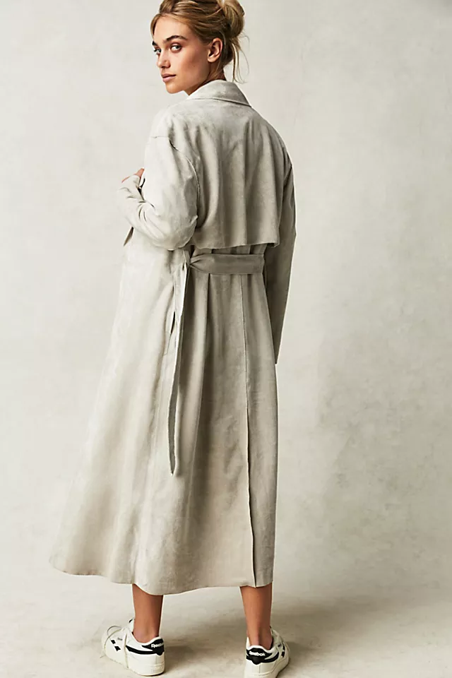 Vegan Suede Trench Iced Chai