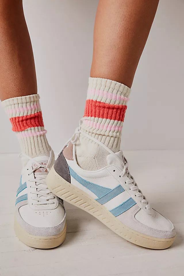 Gola Grandslam Trident Sneakers White / Powder Blue / Blossom