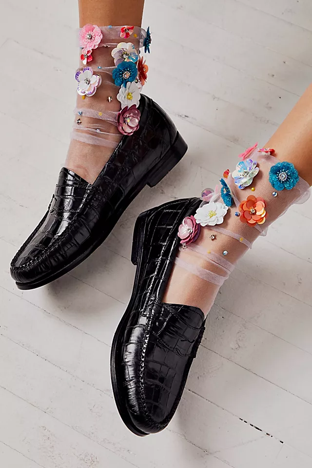 G.H. Bass Whitney Croc Loafers Black Croco