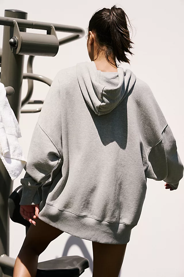 Sprint To The Finish Heather Hoodie Heather Grey