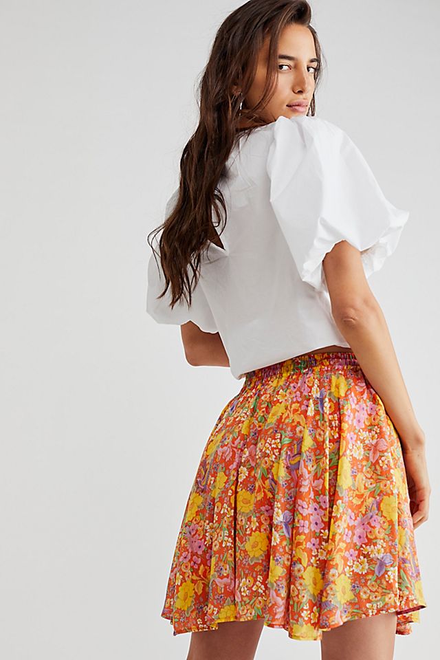 Spell Last Drinks Mini Skirt Sunset Floral