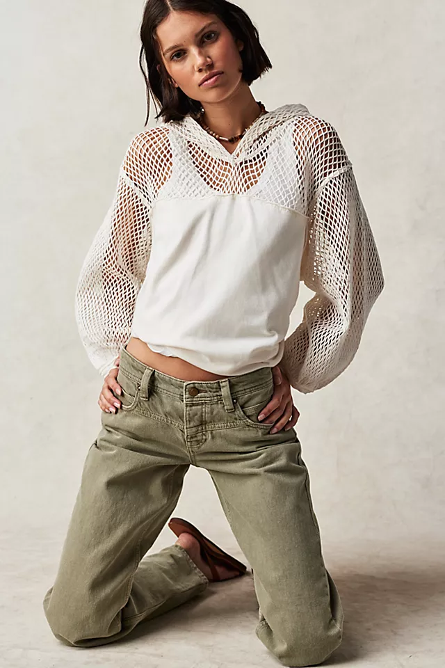 Shelby Low-Rise Boyfriend Jeans Sage