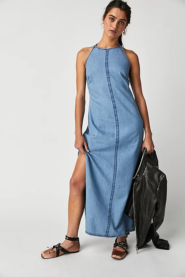 Lousia Chambray Maxi Dress Acid