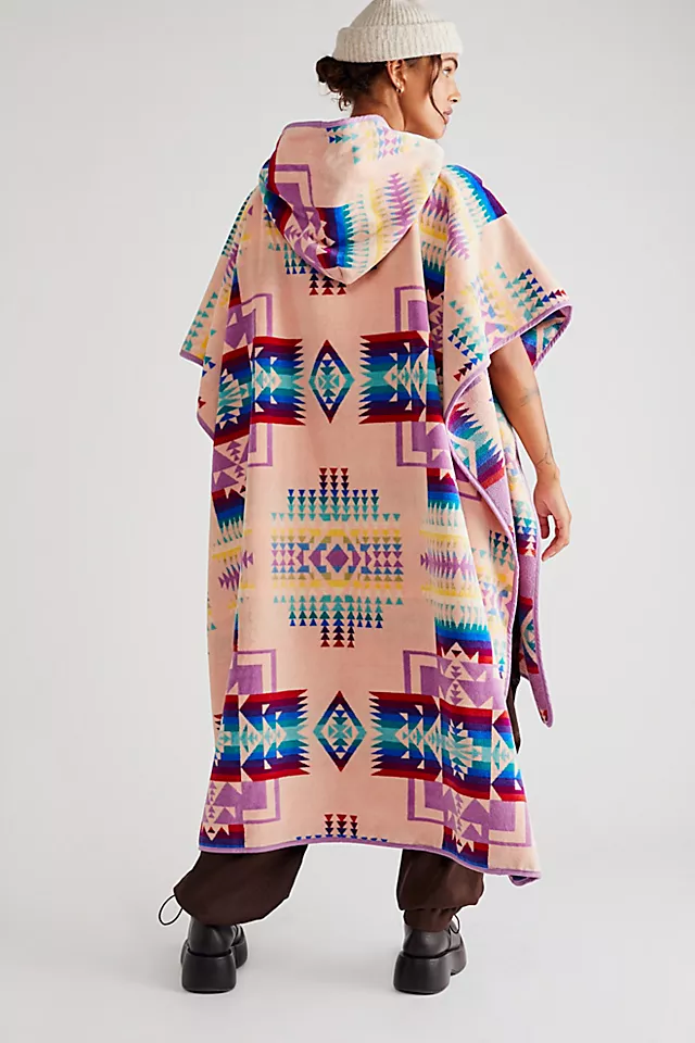 Pendleton X Free People Poncho Pink