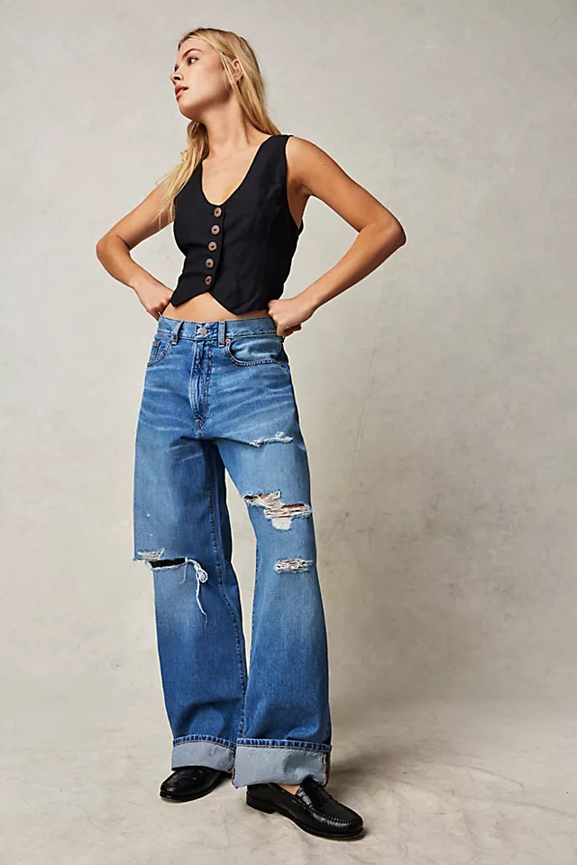Denimist Teri Wide-Leg Jeans Blake Destructed