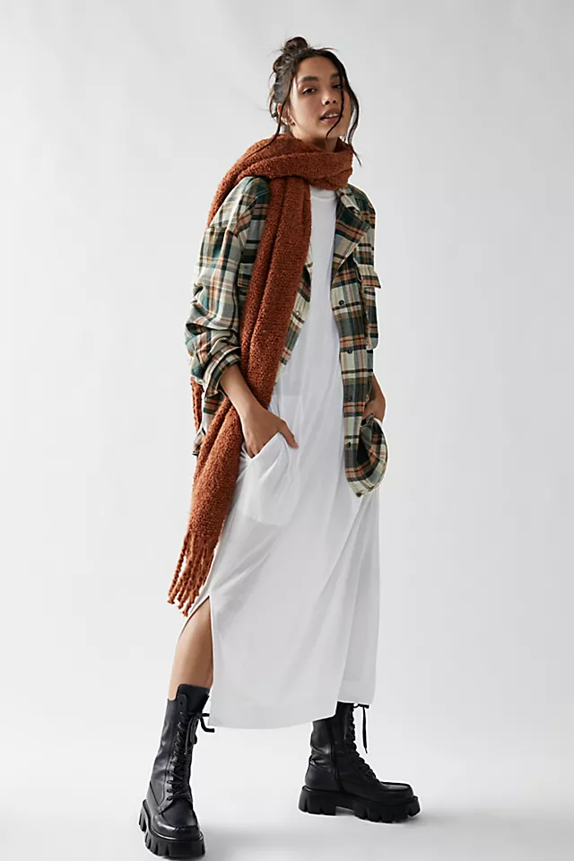 All Day Long Midi T-Shirt Dress White