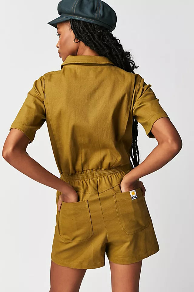 L.F. Markey Danny Playsuit Chartreuse