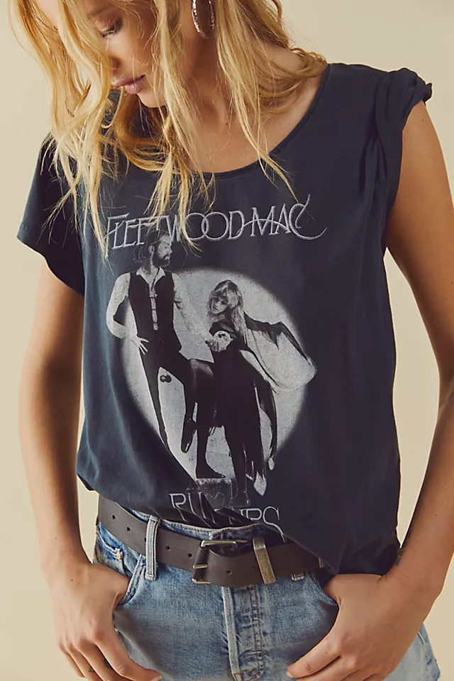 Fleetwood Mac Rumours U-Neck Tee Vintage Black