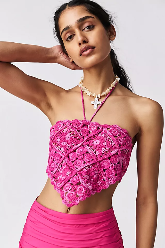 Saona Crochet Top Bubble Gum
