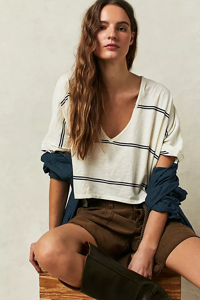 Care FP Jaydon Stripe Tee Ivory Combo