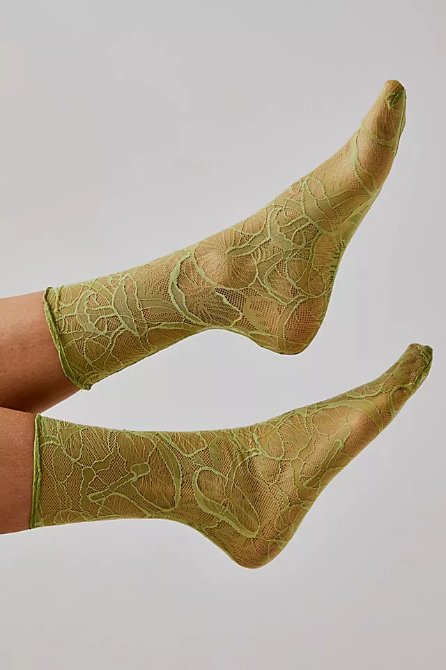 Go Ask Alice Lace Socks Green