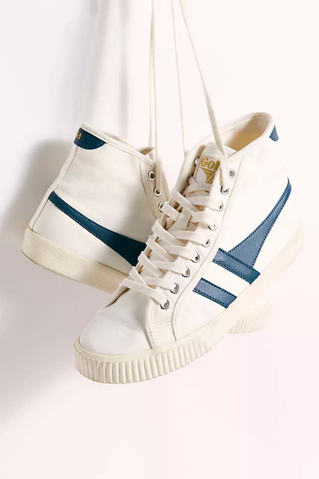 Gola Mark Cox High Top Sneakers Off White / Vintage Blue
