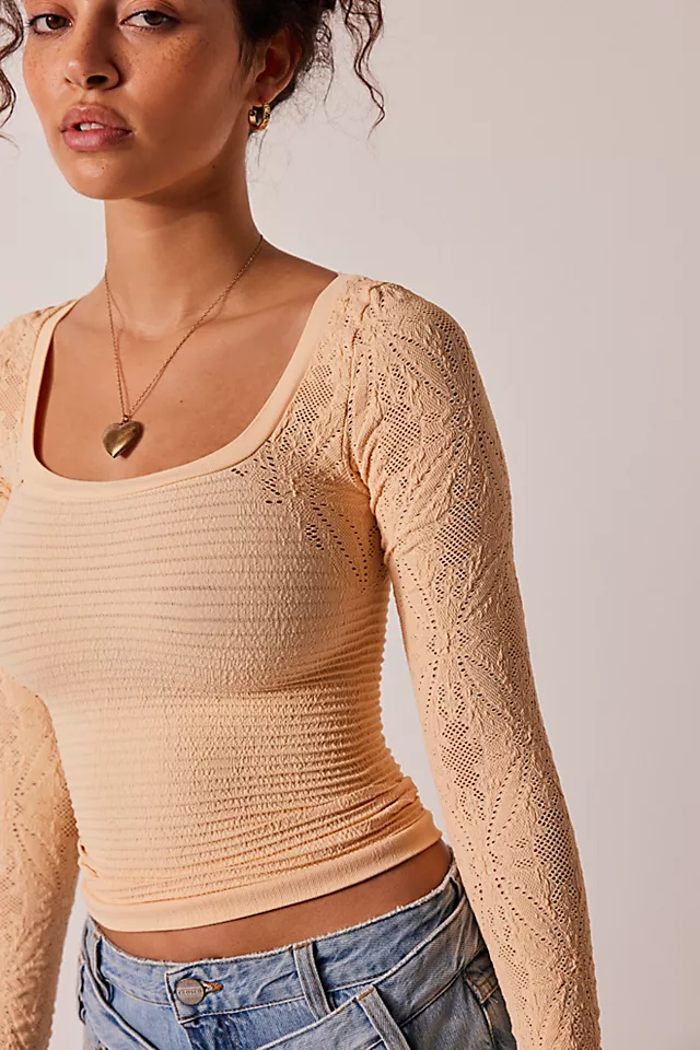 So Many Likes Long Sleeve Summer Peach