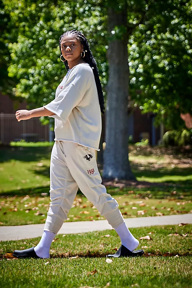 Scrunched Joggers Ivory Combo