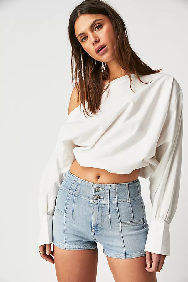 Mila Poplin Top Optic White