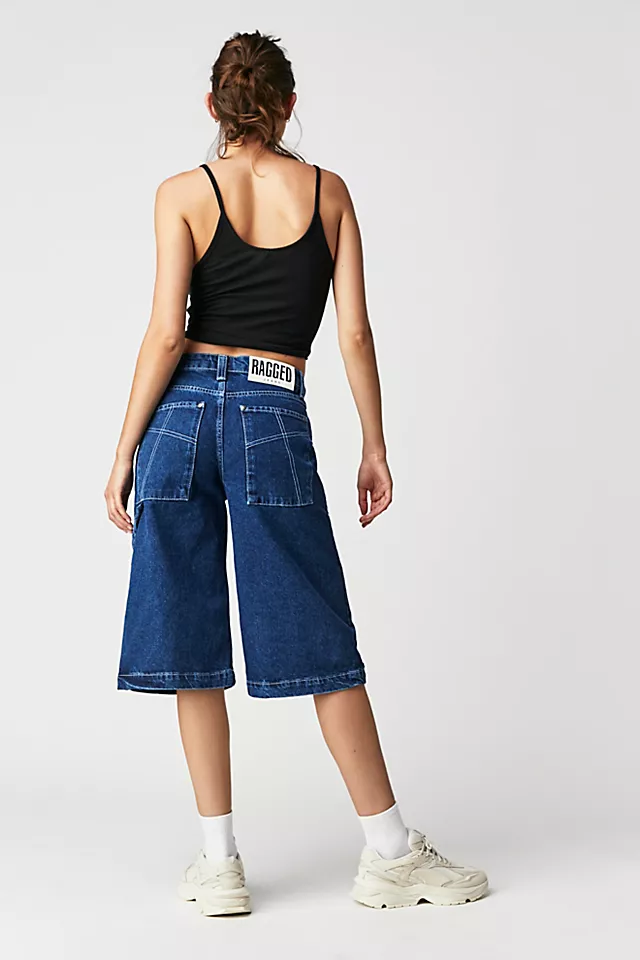 The Ragged Priest Avril Skater Shorts Indigo