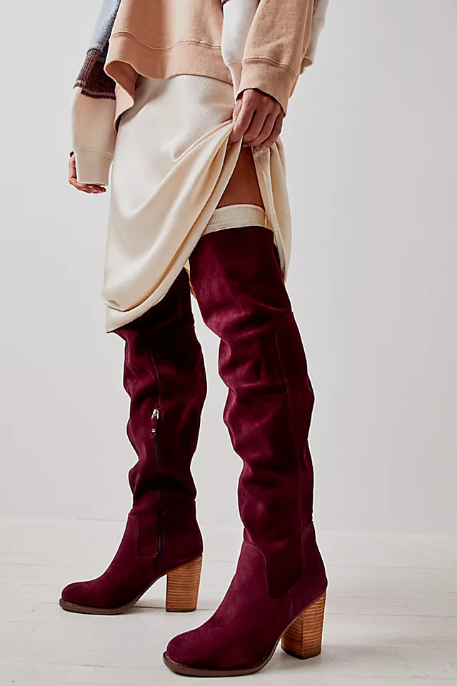 Logan Over-The-Knee Boots Garnet