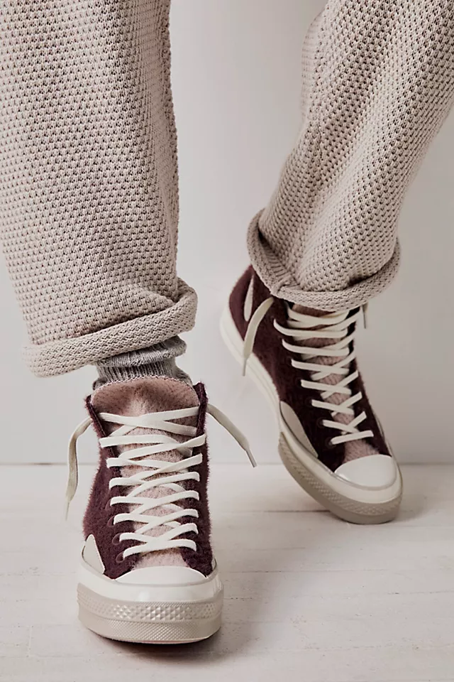 Chuck 70 Textured Utility Sneakers Dark Wine / Stone Mauve
