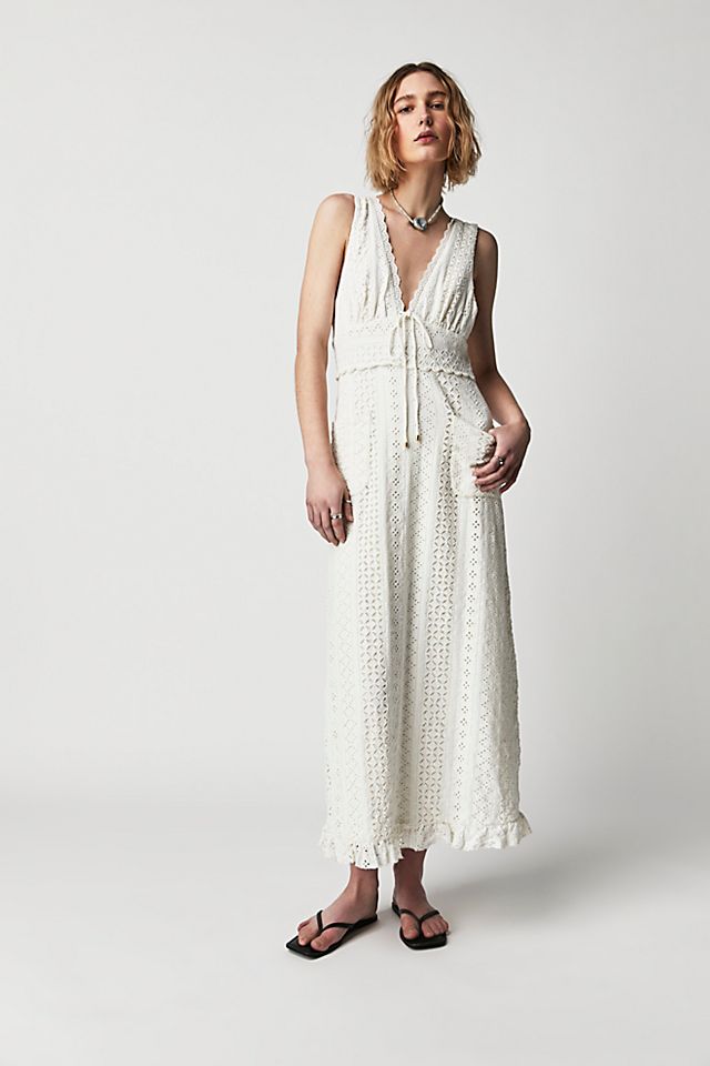 Running Through My Mind Maxi Dress Ivory