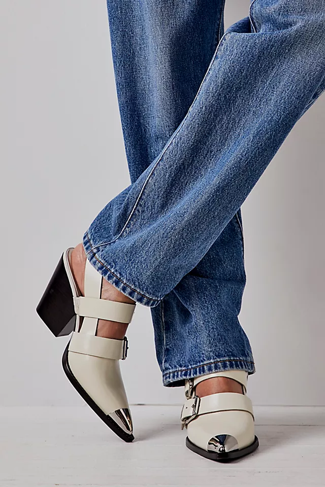 Harley Slingback Heels Beige Silver