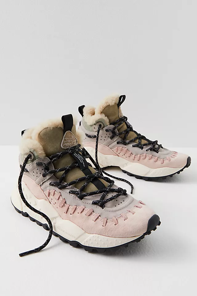 Everest Shearling Sneakers Pink / Military