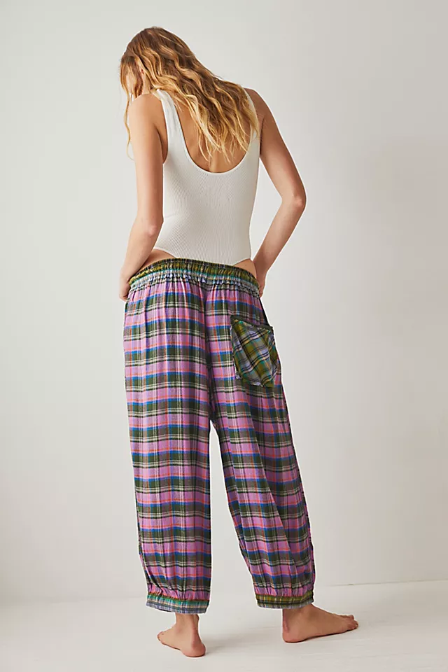 Fallin' For Flannel Lounge Pants Dark Wisteria Combo
