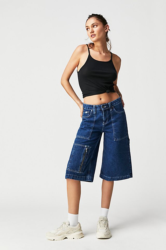 The Ragged Priest Avril Skater Shorts Indigo