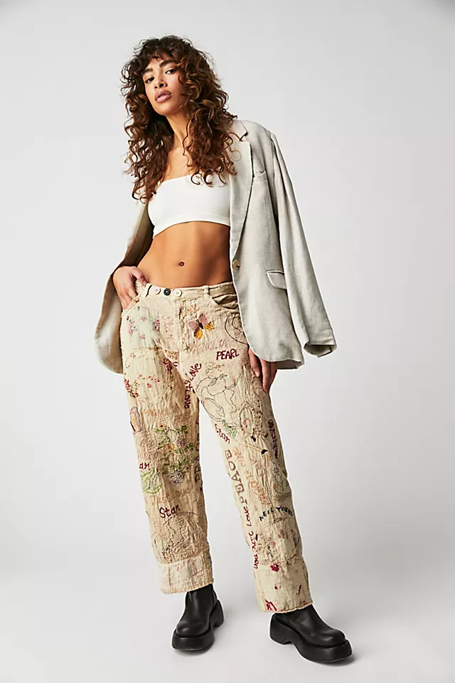 Magnolia Pearl Embroidered Jeans Moon