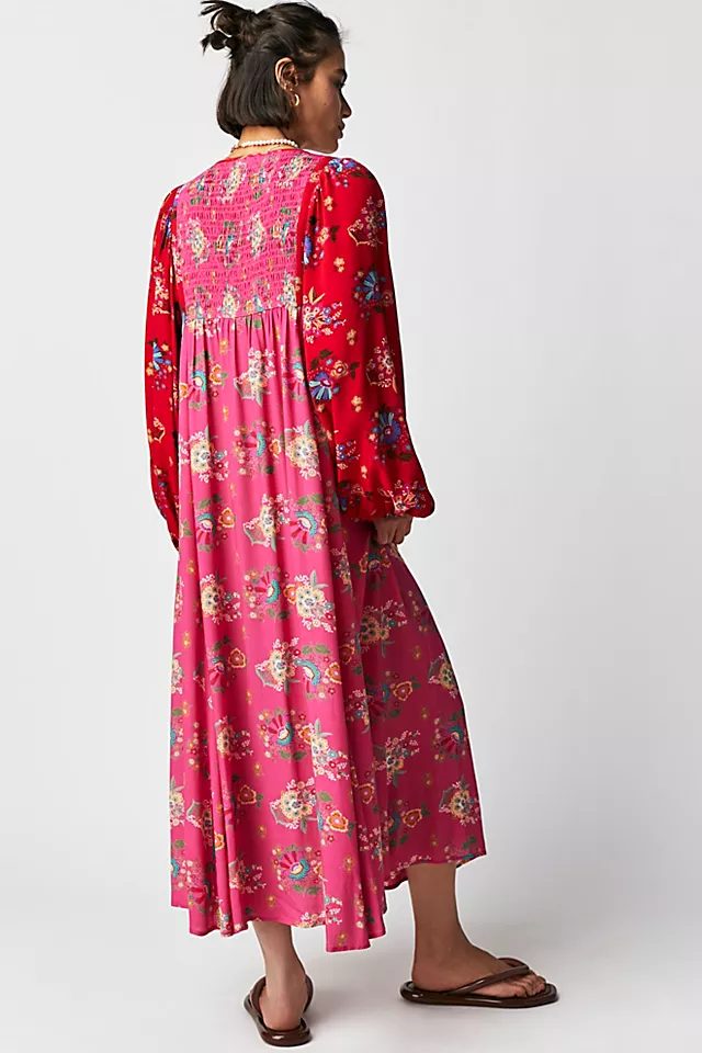 Spell Solstice Boho Midi Dress Salsa Rose