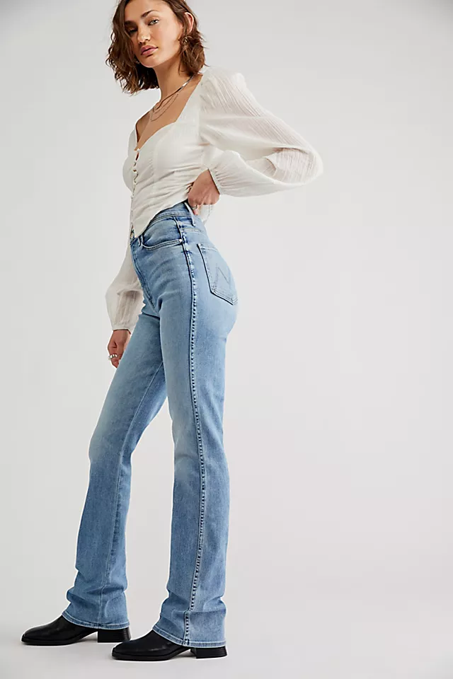 MOTHER The High-Waisted Smokin' Double Heel Jeans Country Line