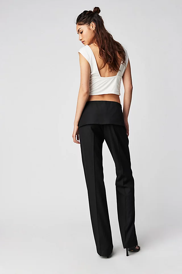 Third Form In The Fold Trousers Black