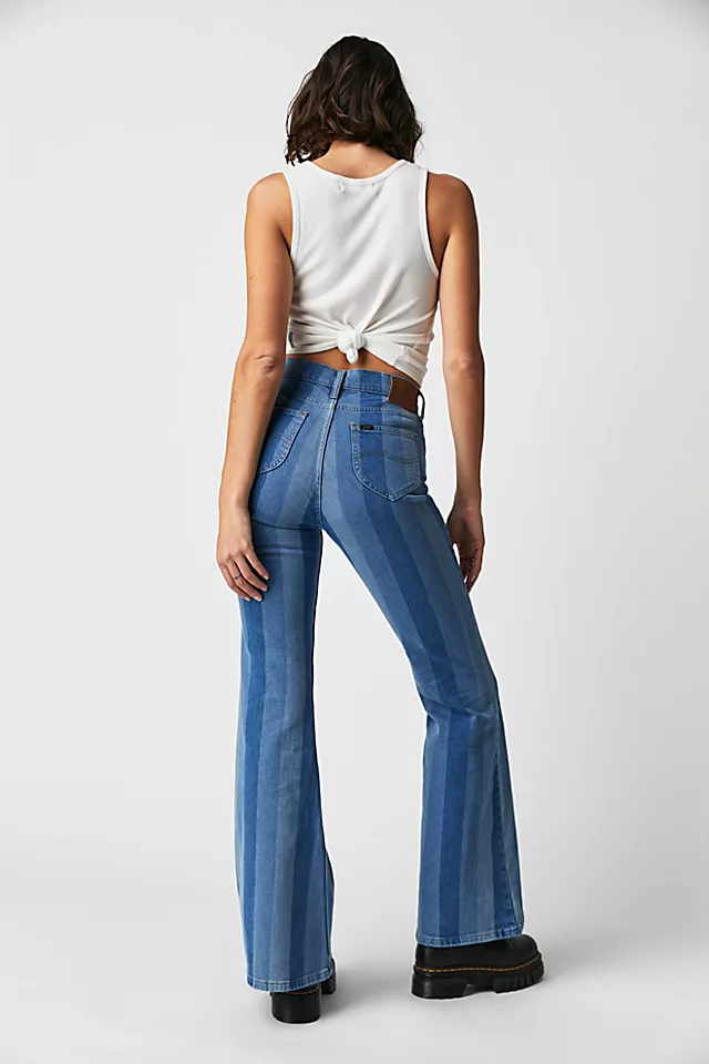 Lee High-Rise Flare Jeans Hits Of Blue