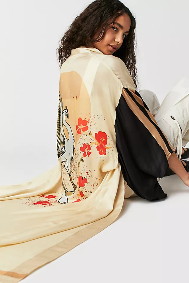 Moon Dance Maxi Kimono Pearl Combo