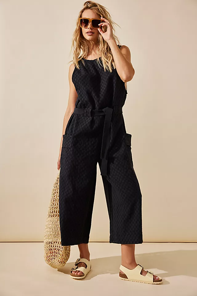 She's A Catch Jumpsuit Black
