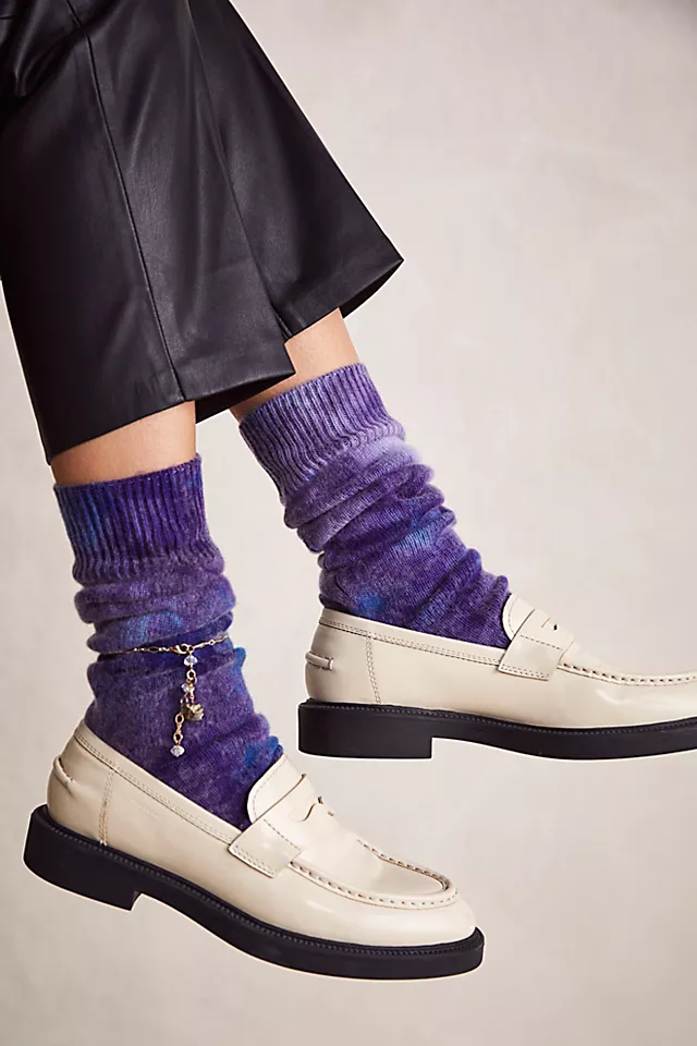 Riverside Tool & Dye Cashmere Leg Warmers Purple